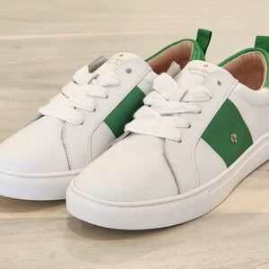 NWT Kate Spade New York Ainsley Optic White/ KS Green Women's Sneakers Size 11